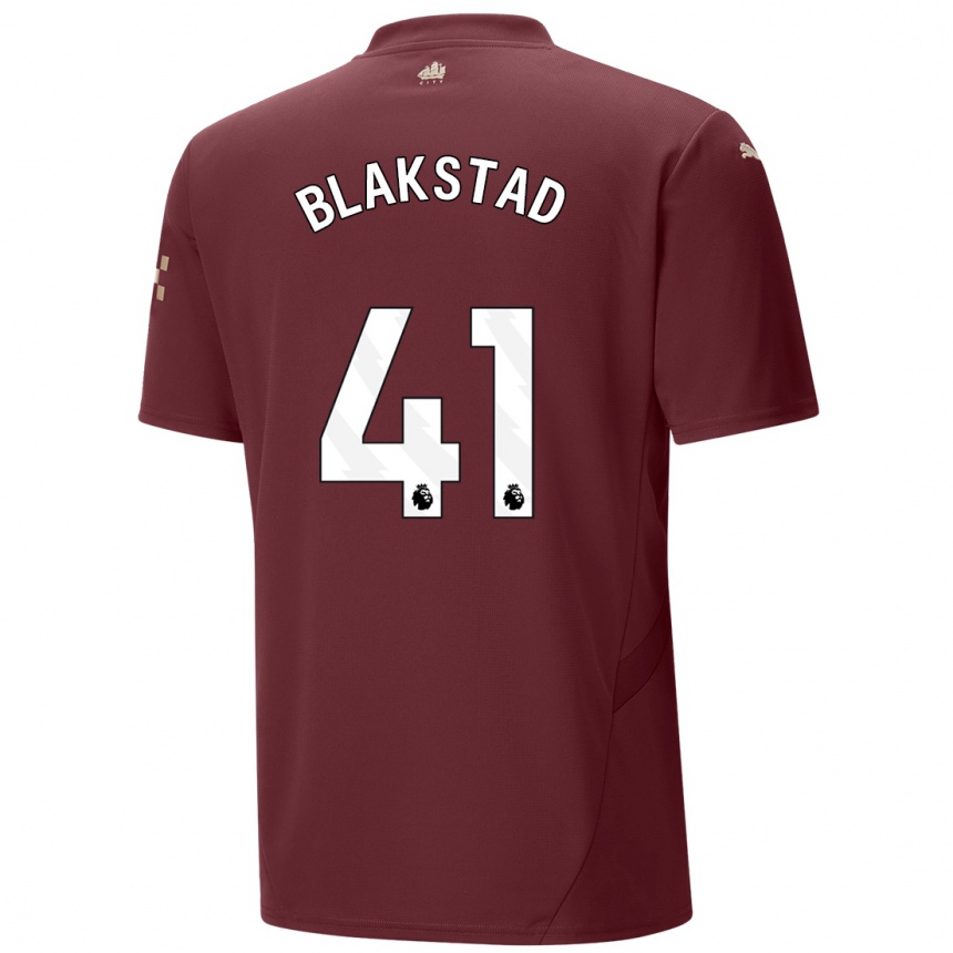 Kids Football Julie Blakstad #41 Maroon Third Jersey 2024/25 T-Shirt Canada