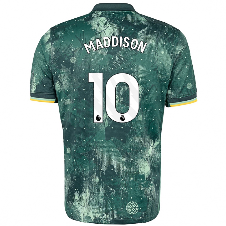 Kids Football James Maddison #10 Mint Green Third Jersey 2024/25 T-Shirt Canada