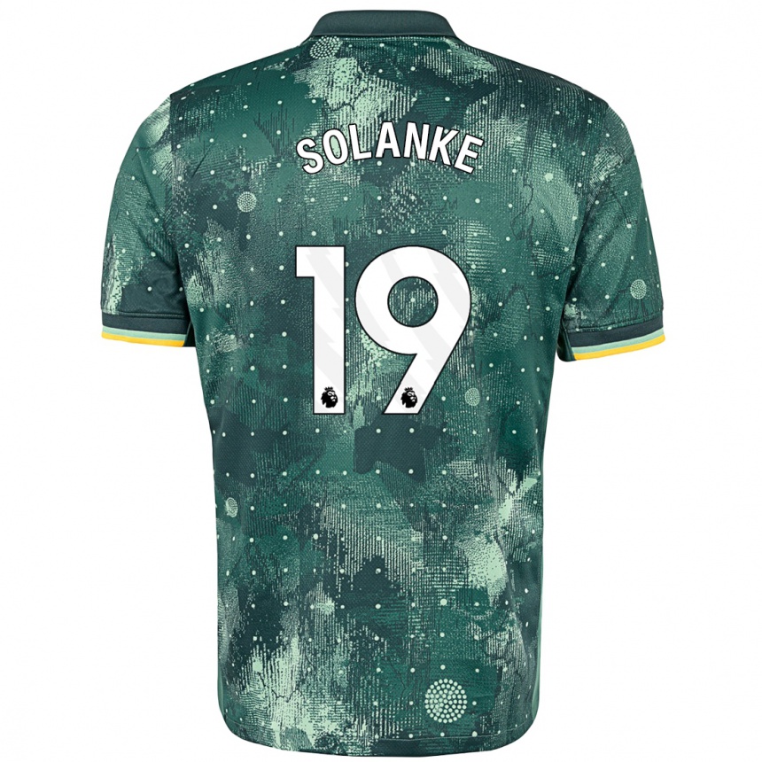 Kids Football Dominic Solanke #19 Mint Green Third Jersey 2024/25 T-Shirt Canada