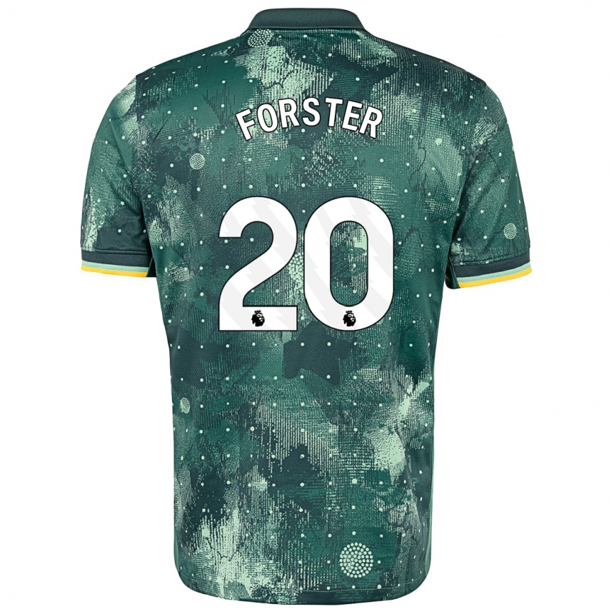 Kids Football Fraser Forster #20 Mint Green Third Jersey 2024/25 T-Shirt Canada