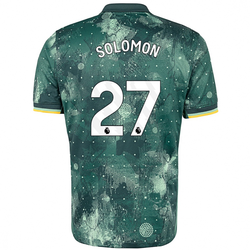 Kids Football Manor Solomon #27 Mint Green Third Jersey 2024/25 T-Shirt Canada