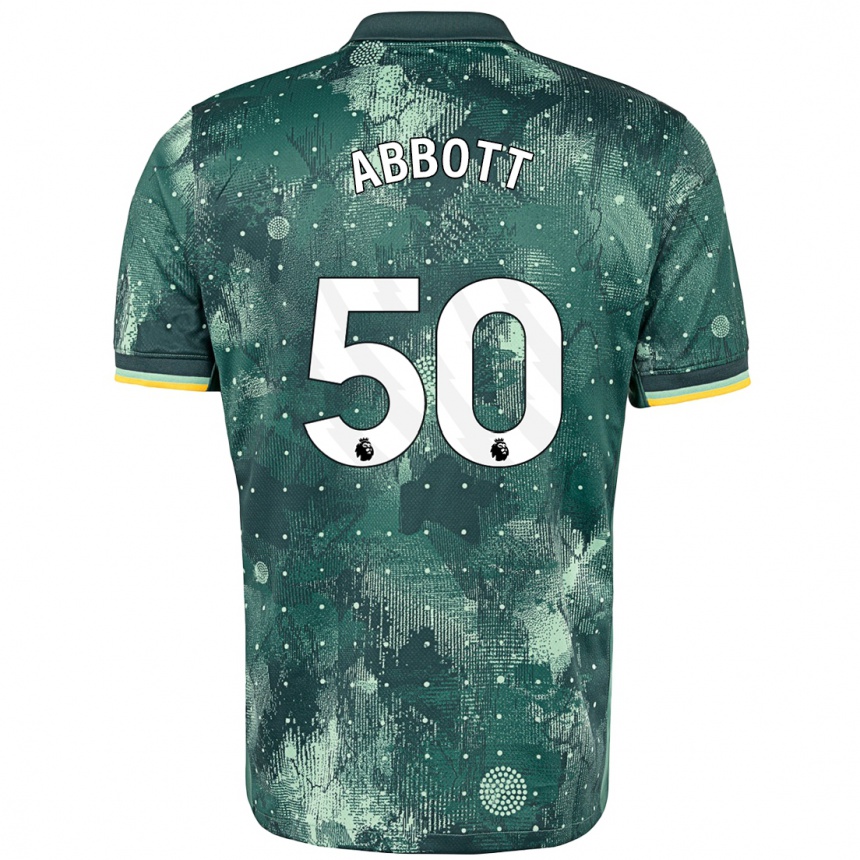 Kids Football George Abbott #50 Mint Green Third Jersey 2024/25 T-Shirt Canada