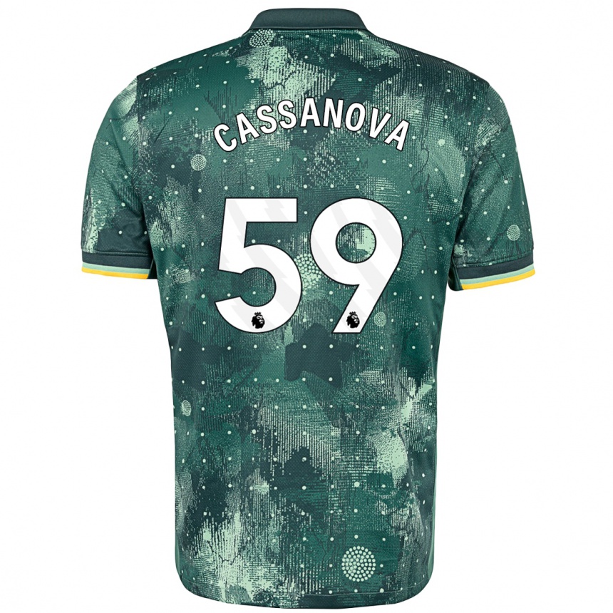 Kids Football Dante Cassanova #59 Mint Green Third Jersey 2024/25 T-Shirt Canada