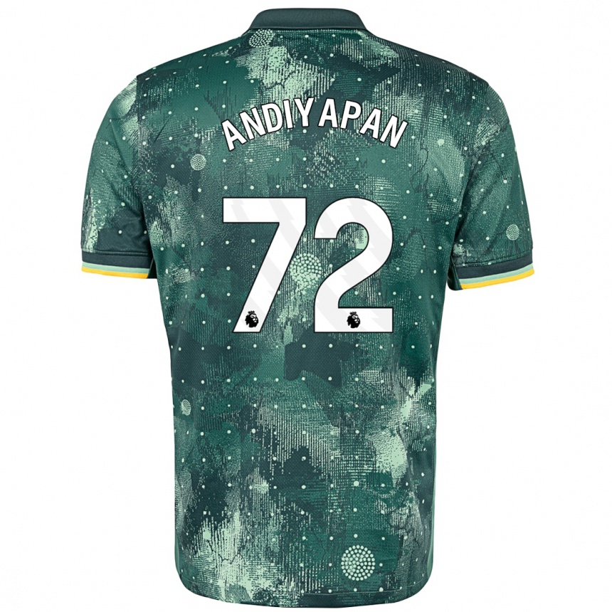 Kids Football William Andiyapan #72 Mint Green Third Jersey 2024/25 T-Shirt Canada