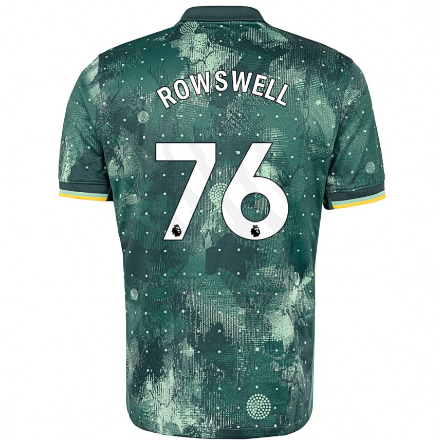 Kids Football James Rowswell #76 Mint Green Third Jersey 2024/25 T-Shirt Canada