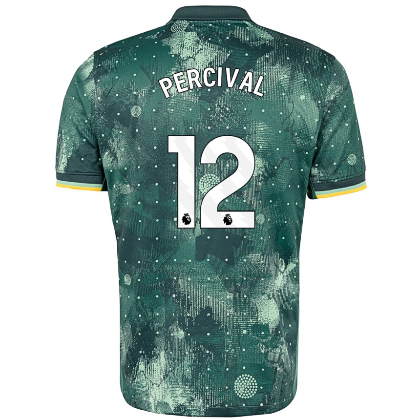 Kids Football Ria Percival #12 Mint Green Third Jersey 2024/25 T-Shirt Canada