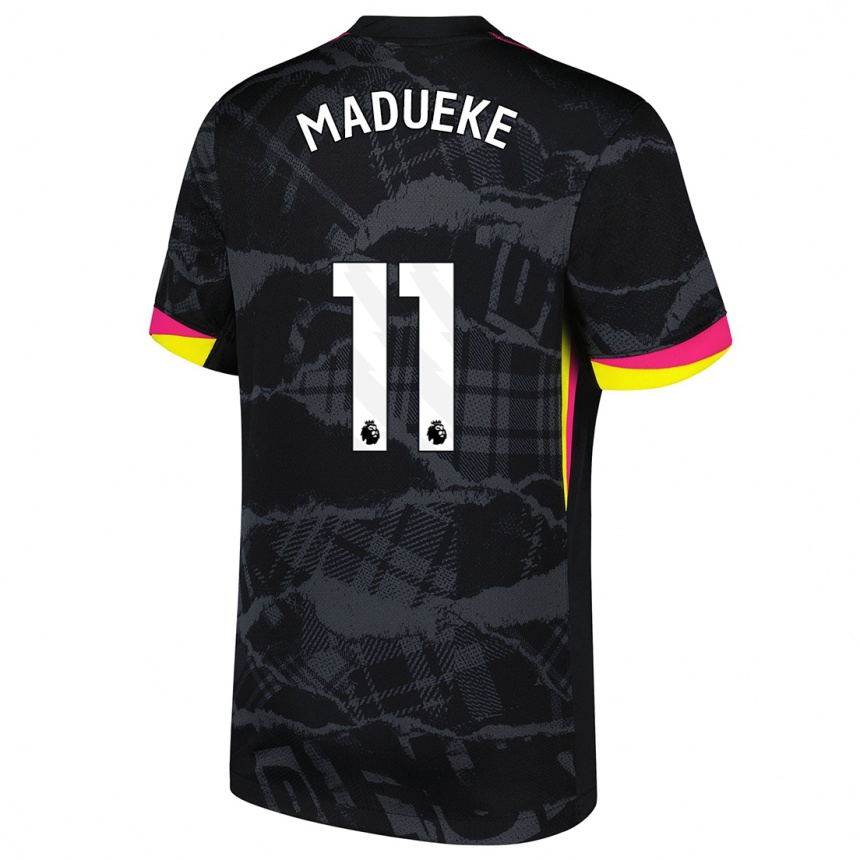 Kids Football Noni Madueke #11 Black Pink Third Jersey 2024/25 T-Shirt Canada