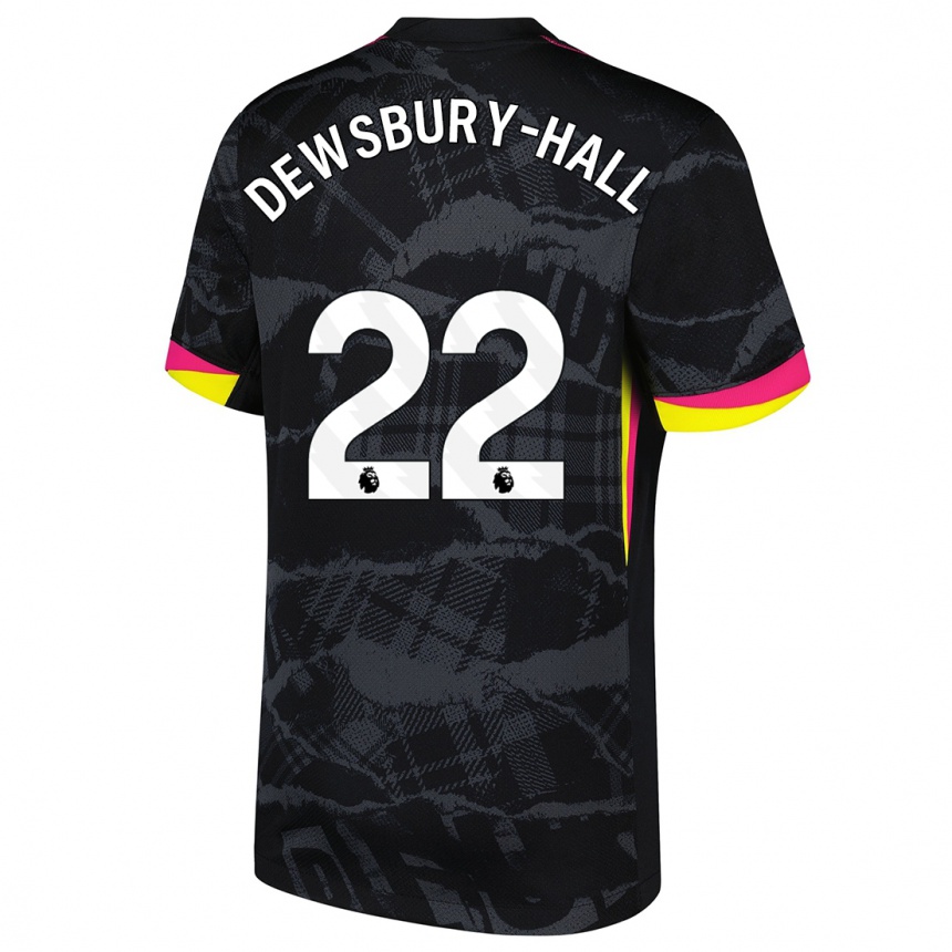 Kids Football Kiernan Dewsbury-Hall #22 Black Pink Third Jersey 2024/25 T-Shirt Canada