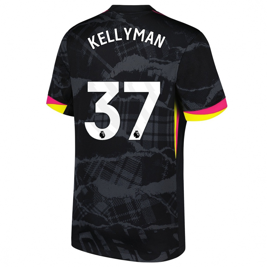 Kids Football Omari Kellyman #37 Black Pink Third Jersey 2024/25 T-Shirt Canada