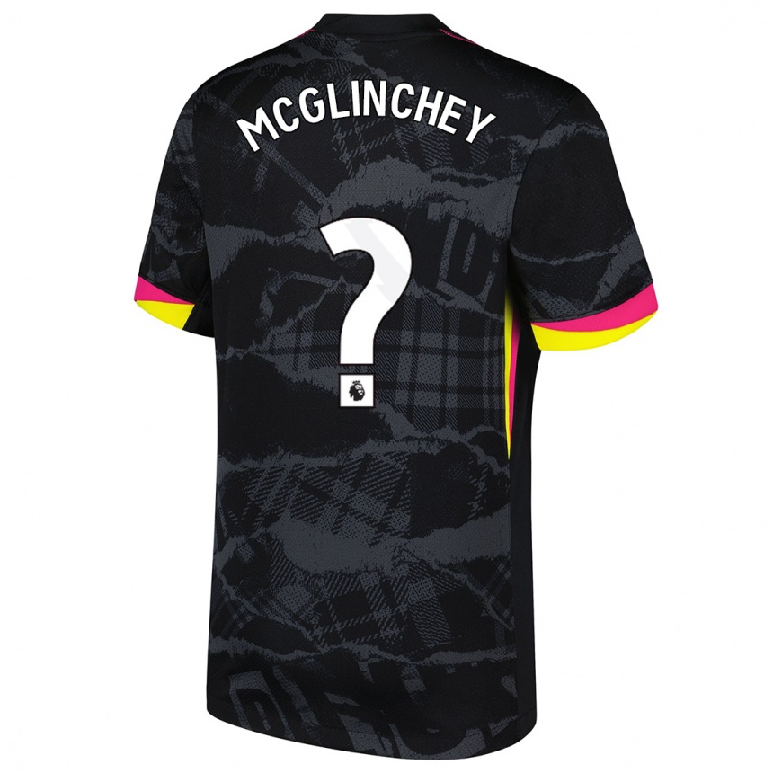 Kids Football Harry Mcglinchey #0 Black Pink Third Jersey 2024/25 T-Shirt Canada