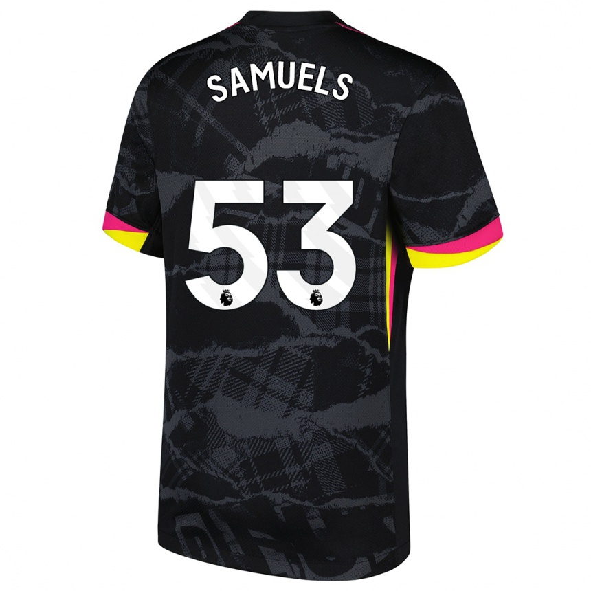 Kids Football Ishé Samuels-Smith #53 Black Pink Third Jersey 2024/25 T-Shirt Canada