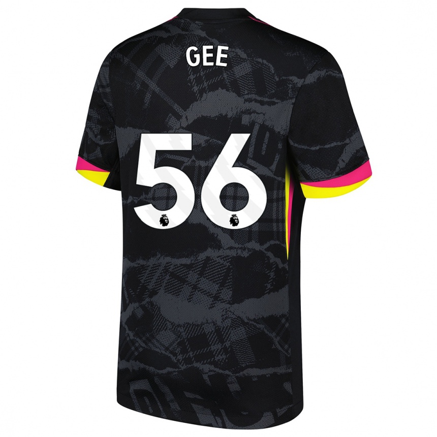 Kids Football Billy Gee #56 Black Pink Third Jersey 2024/25 T-Shirt Canada