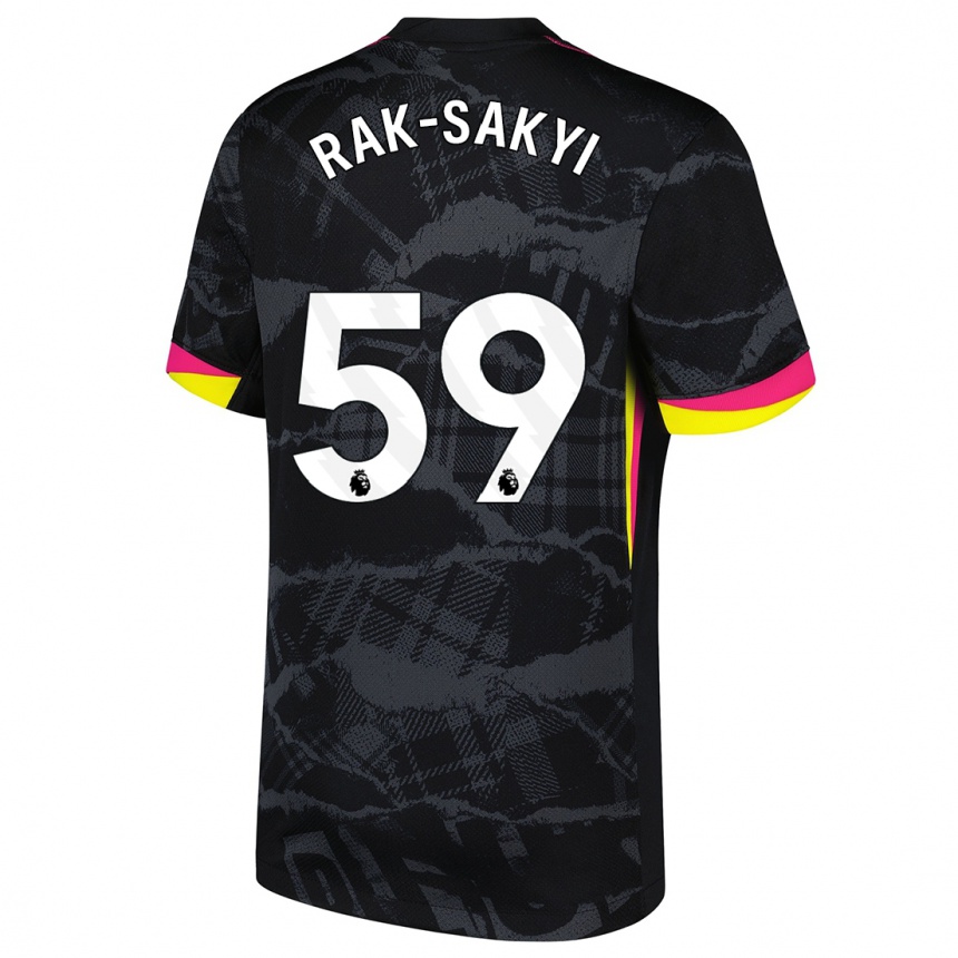 Kids Football Sam Rak-Sakyi #59 Black Pink Third Jersey 2024/25 T-Shirt Canada