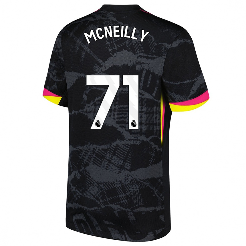 Kids Football Donnell Mcneilly #71 Black Pink Third Jersey 2024/25 T-Shirt Canada