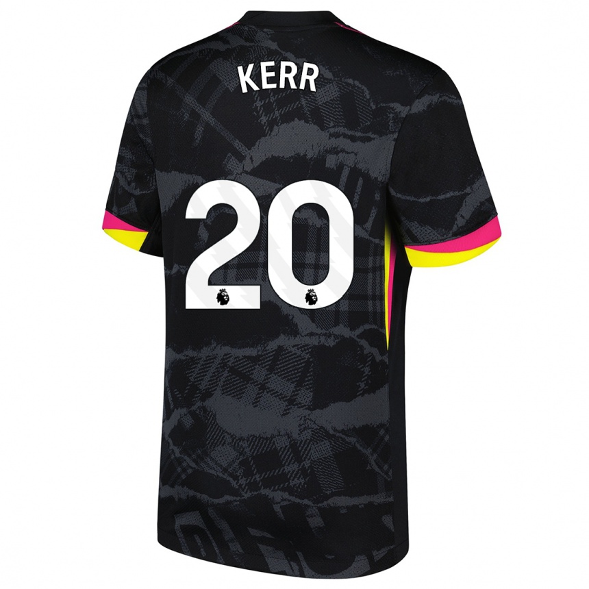 Kids Football Sam Kerr #20 Black Pink Third Jersey 2024/25 T-Shirt Canada