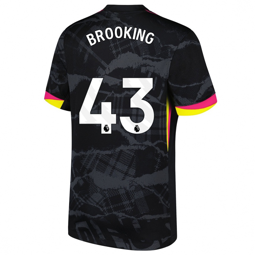 Kids Football Josh Brooking #43 Black Pink Third Jersey 2024/25 T-Shirt Canada