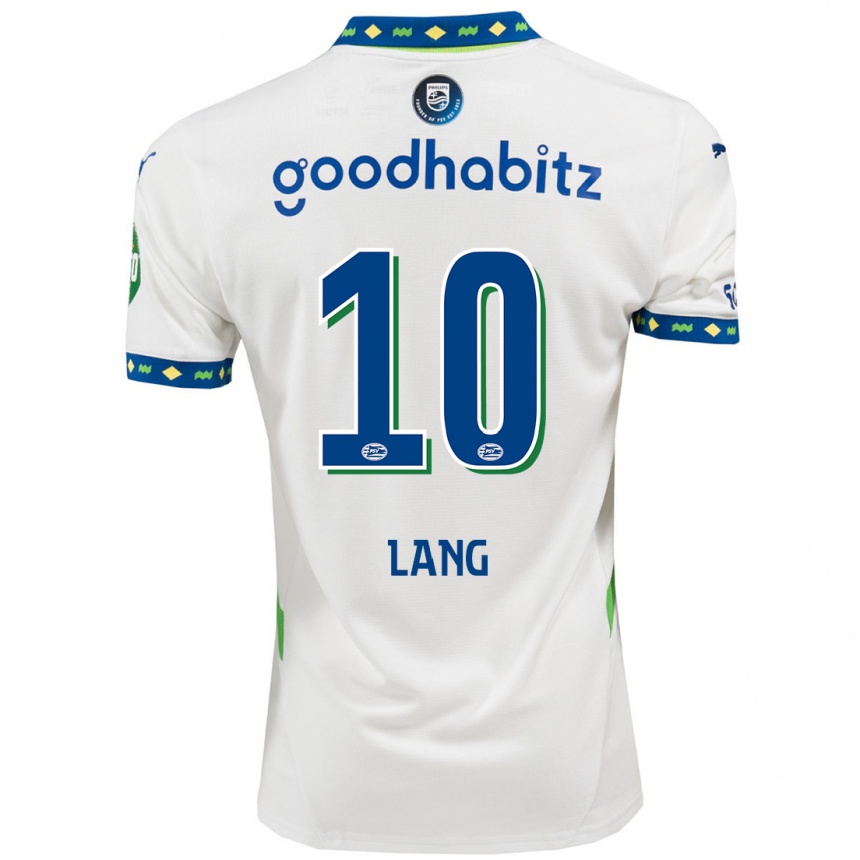 Kids Football Noa Lang #10 White Dark Blue Third Jersey 2024/25 T-Shirt Canada