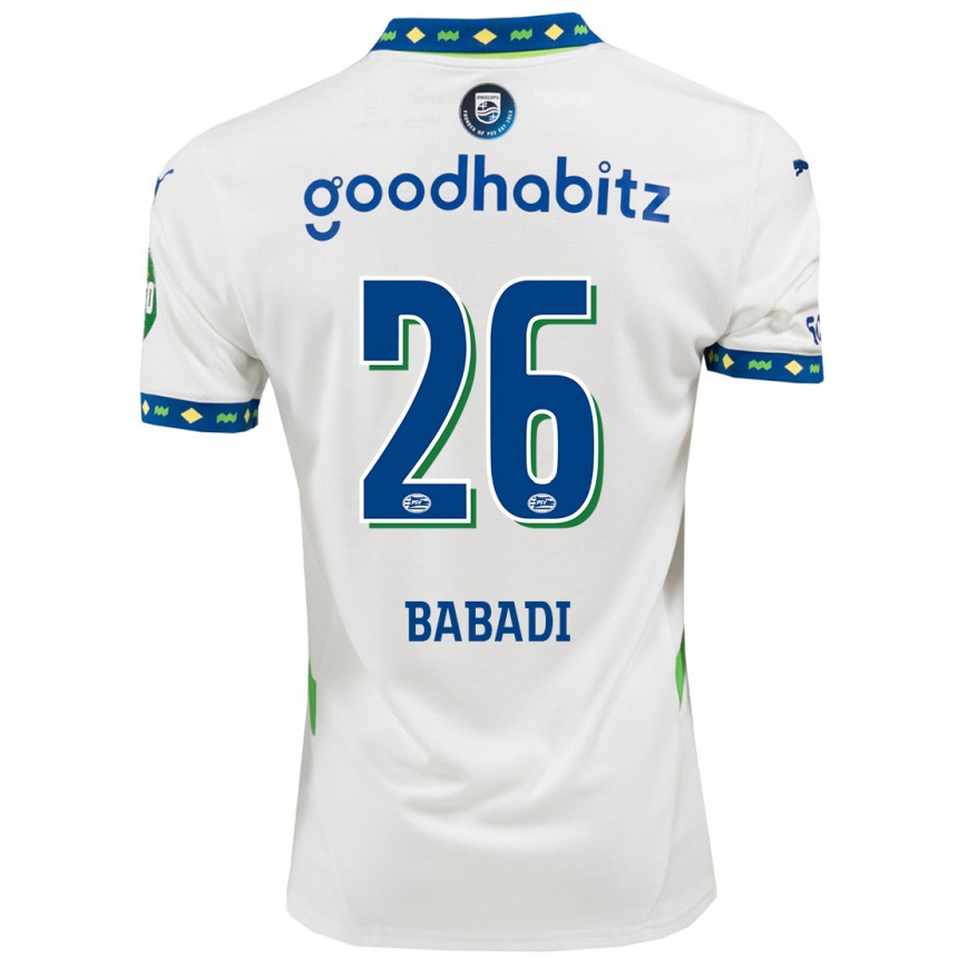 Enfant Football Maillot Isaac Babadi #26 Blanc Bleu Foncé Troisieme 2024/25 Canada