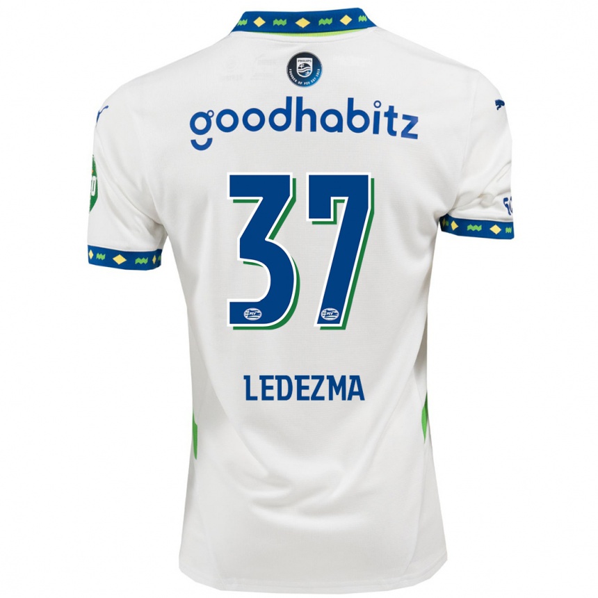 Enfant Football Maillot Richard Ledezma #37 Blanc Bleu Foncé Troisieme 2024/25 Canada