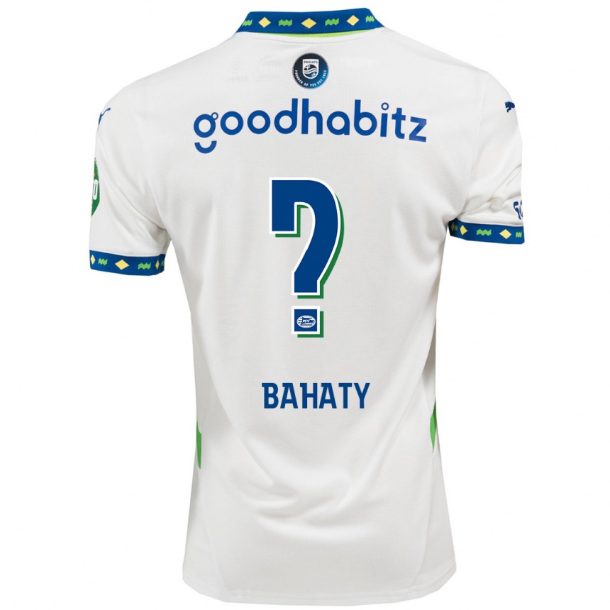 Kids Football Manuel Bahaty #0 White Dark Blue Third Jersey 2024/25 T-Shirt Canada