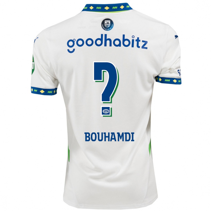 Enfant Football Maillot Amir Bouhamdi #0 Blanc Bleu Foncé Troisieme 2024/25 Canada