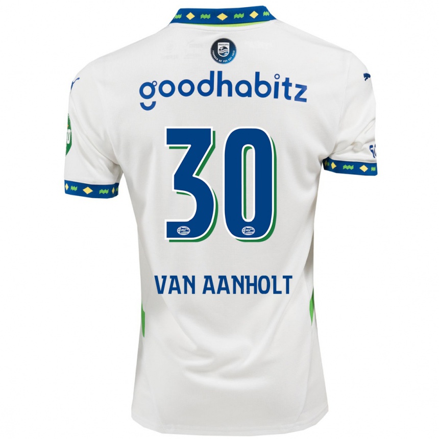 Enfant Football Maillot Patrick Van Aanholt #30 Blanc Bleu Foncé Troisieme 2024/25 Canada