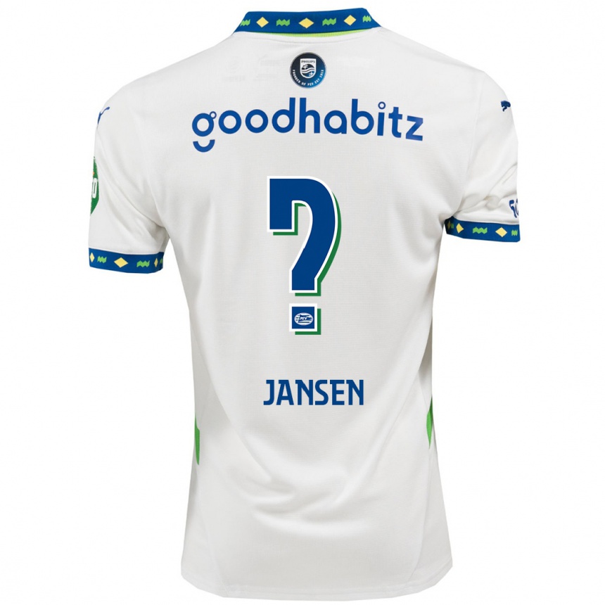 Enfant Football Maillot Koen Jansen #0 Blanc Bleu Foncé Troisieme 2024/25 Canada