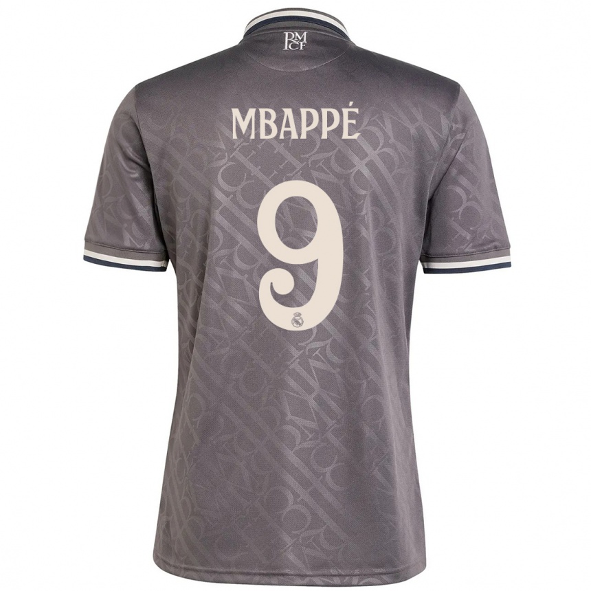 Enfant Football Maillot Kylian Mbappe #9 Anthracite Troisieme 2024/25 Canada