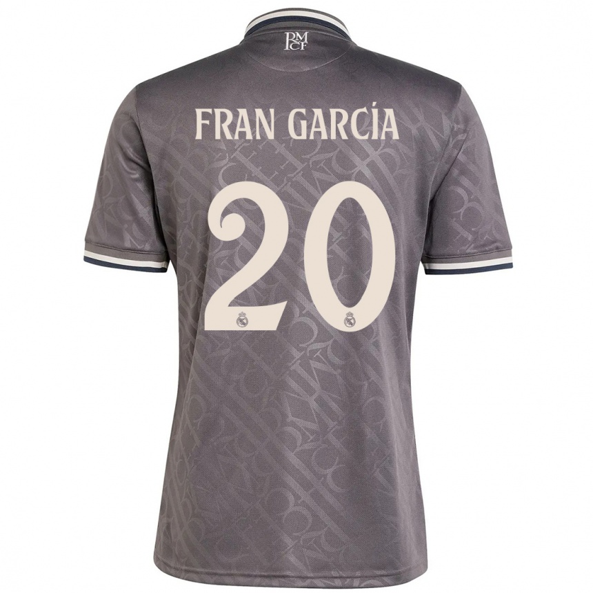 Kids Football Fran García #20 Charcoal Third Jersey 2024/25 T-Shirt Canada