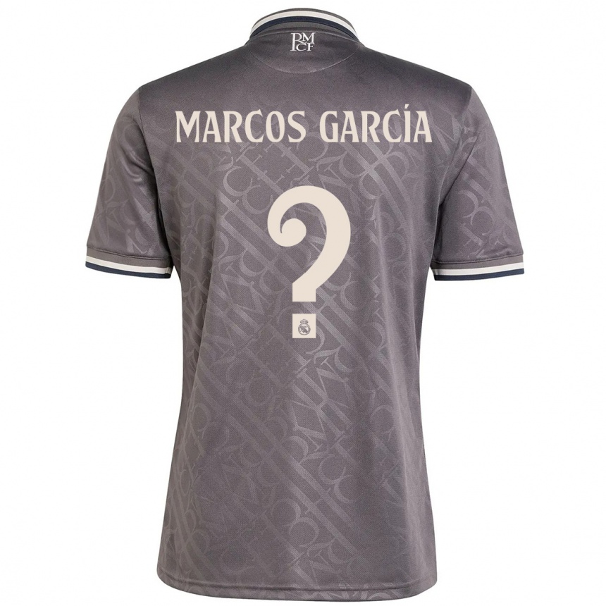 Kids Football Marcos García #0 Charcoal Third Jersey 2024/25 T-Shirt Canada