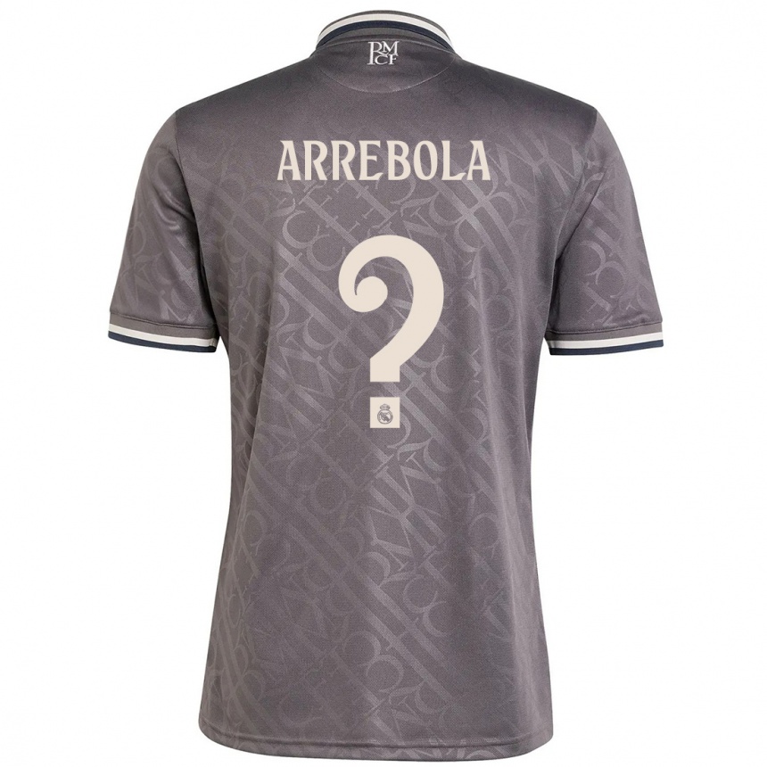 Kids Football Hugo Arrebola #0 Charcoal Third Jersey 2024/25 T-Shirt Canada