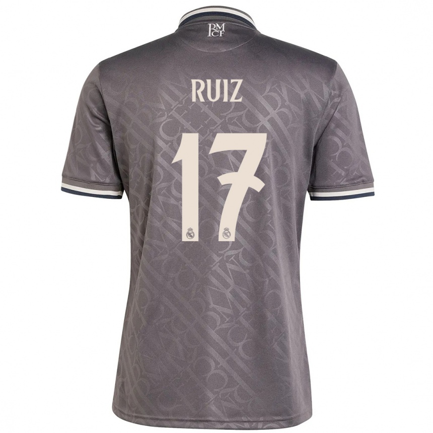 Kids Football David Ruiz #17 Charcoal Third Jersey 2024/25 T-Shirt Canada