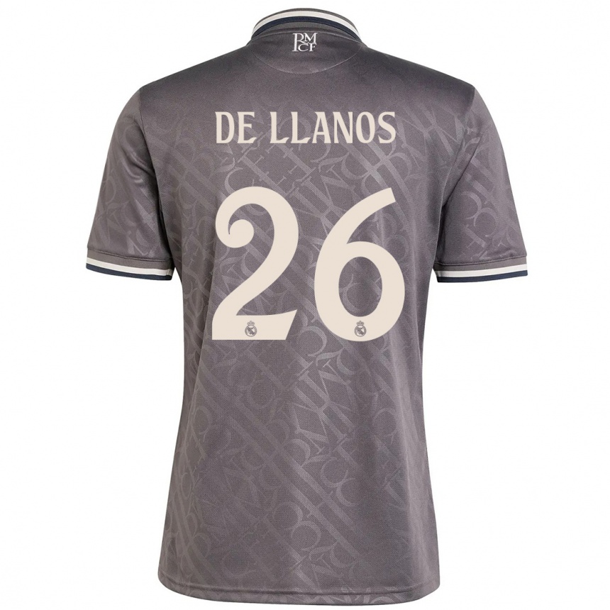 Kids Football Hugo De Llanos #26 Charcoal Third Jersey 2024/25 T-Shirt Canada