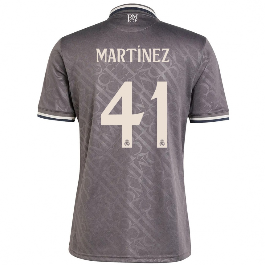 Kids Football Joan Martínez #41 Charcoal Third Jersey 2024/25 T-Shirt Canada