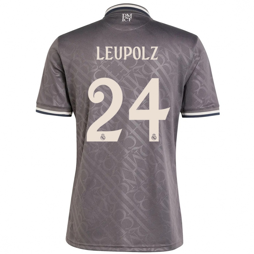 Kids Football Melanie Leupolz #24 Charcoal Third Jersey 2024/25 T-Shirt Canada