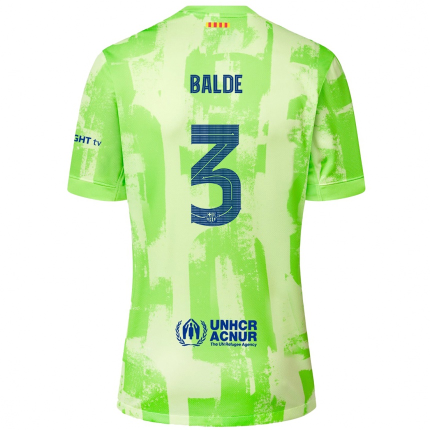 Kids Football Alejandro Balde #3 Lime Third Jersey 2024/25 T-Shirt Canada