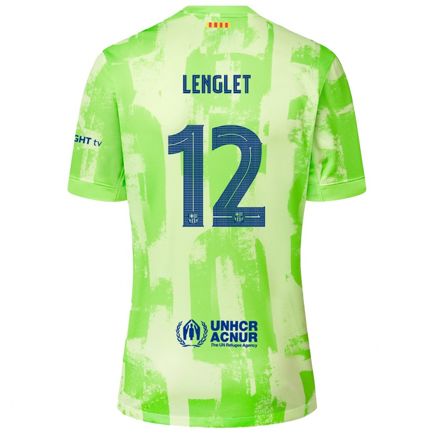 Kids Football Clément Lenglet #12 Lime Third Jersey 2024/25 T-Shirt Canada