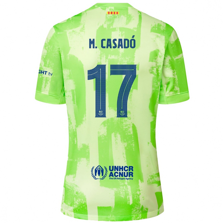 Kids Football Marc Casado #17 Lime Third Jersey 2024/25 T-Shirt Canada