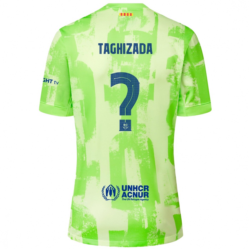 Kids Football Eldar Taghizada #0 Lime Third Jersey 2024/25 T-Shirt Canada