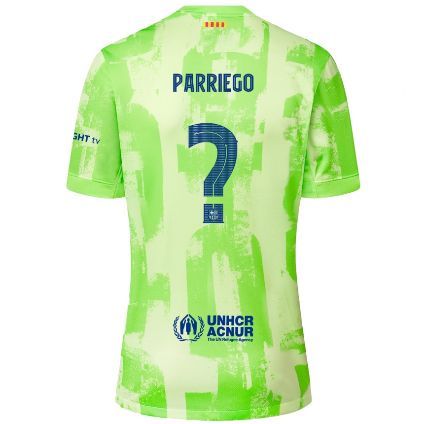 Kids Football Marcos Parriego #0 Lime Third Jersey 2024/25 T-Shirt Canada