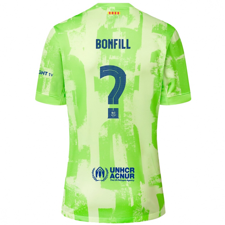 Kids Football Max Bonfill #0 Lime Third Jersey 2024/25 T-Shirt Canada