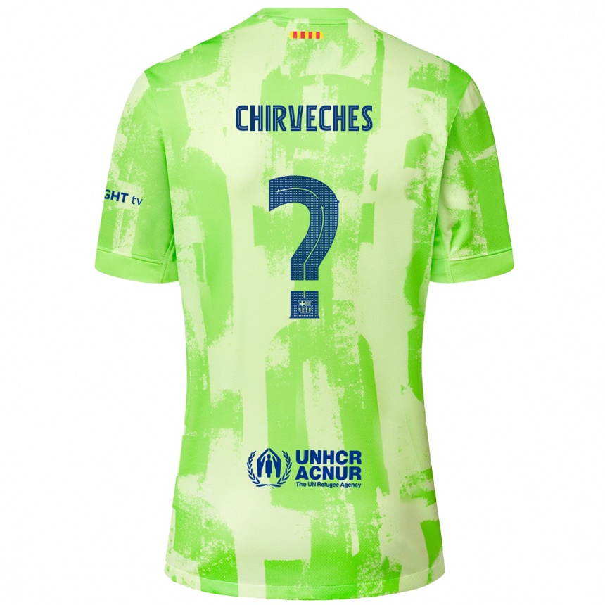 Kids Football Raúl Chirveches #0 Lime Third Jersey 2024/25 T-Shirt Canada