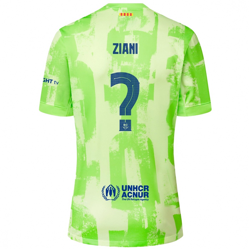 Kids Football Ismael Ziani #0 Lime Third Jersey 2024/25 T-Shirt Canada