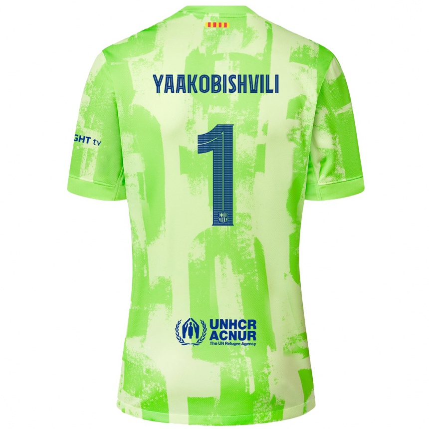 Kids Football Áron Yaakobishvili #1 Lime Third Jersey 2024/25 T-Shirt Canada