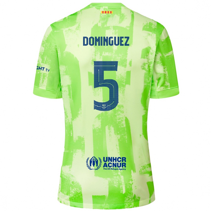 Enfant Football Maillot Sergi Dominguez #5 Citron Vert Troisieme 2024/25 Canada