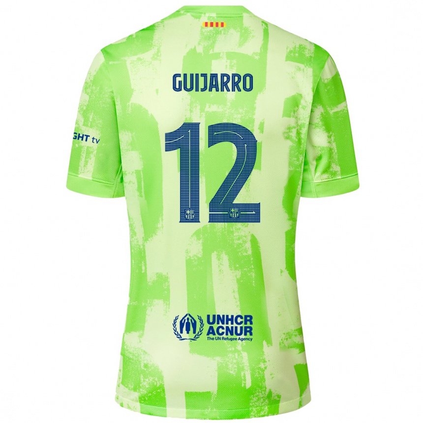 Enfant Football Maillot Patricia Guijarro #12 Citron Vert Troisieme 2024/25 Canada