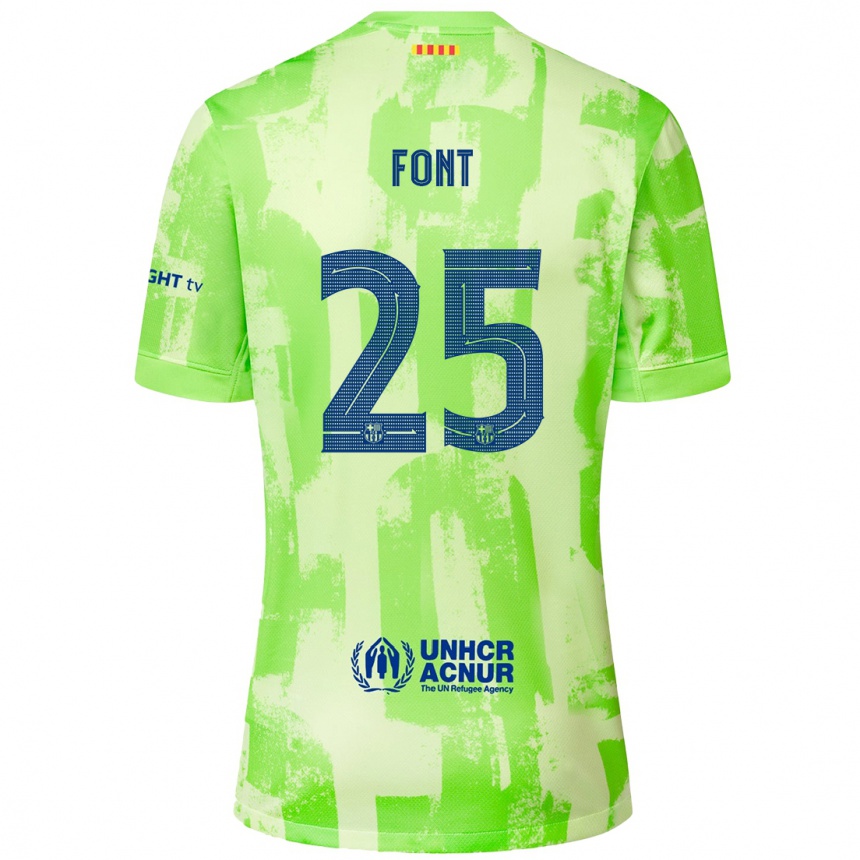 Enfant Football Maillot Gemma Font #25 Citron Vert Troisieme 2024/25 Canada