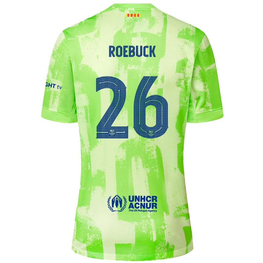 Kids Football Ellie Roebuck #26 Lime Third Jersey 2024/25 T-Shirt Canada