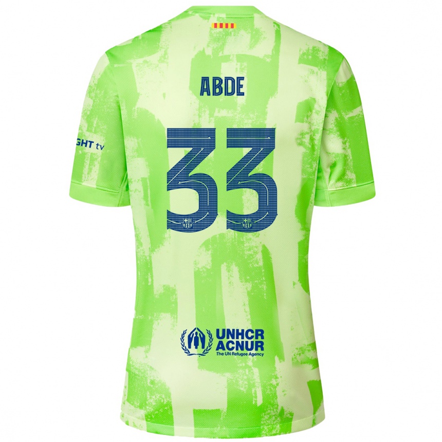 Enfant Football Maillot Ez Abde #33 Citron Vert Troisieme 2024/25 Canada