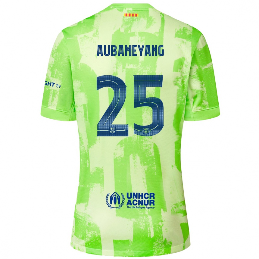 Enfant Football Maillot Pierre Emerick Aubameyang #25 Citron Vert Troisieme 2024/25 Canada